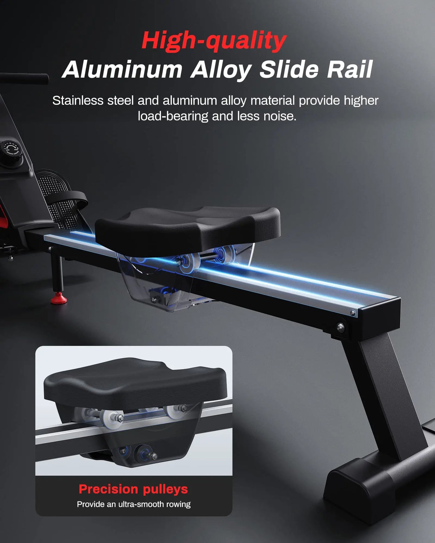 Magnetic Rowing Machine – UTRYUP R05/R10 with 16 Resistance Levels, Bluetooth App, and Quiet Foldable Design