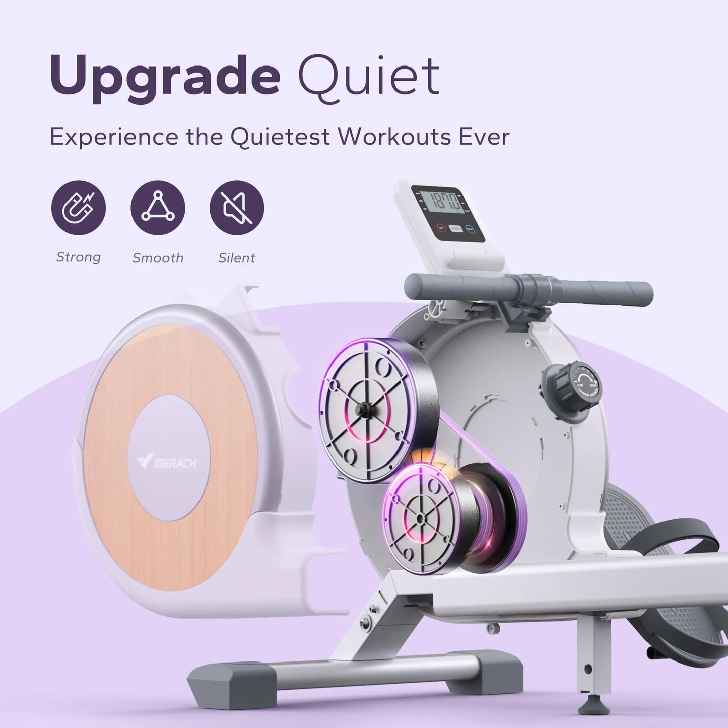 Magnetic Rowing Machine – 16-Level Quiet Resistance with Dual Slide Rail, App Integration, and 350lb Capacity