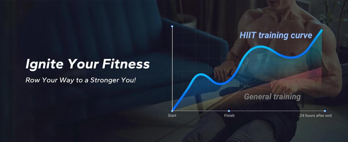 Magnetic Rowing Machine – 16-Level Quiet Resistance with Dual Slide Rail, App Integration, and 350lb Capacity
