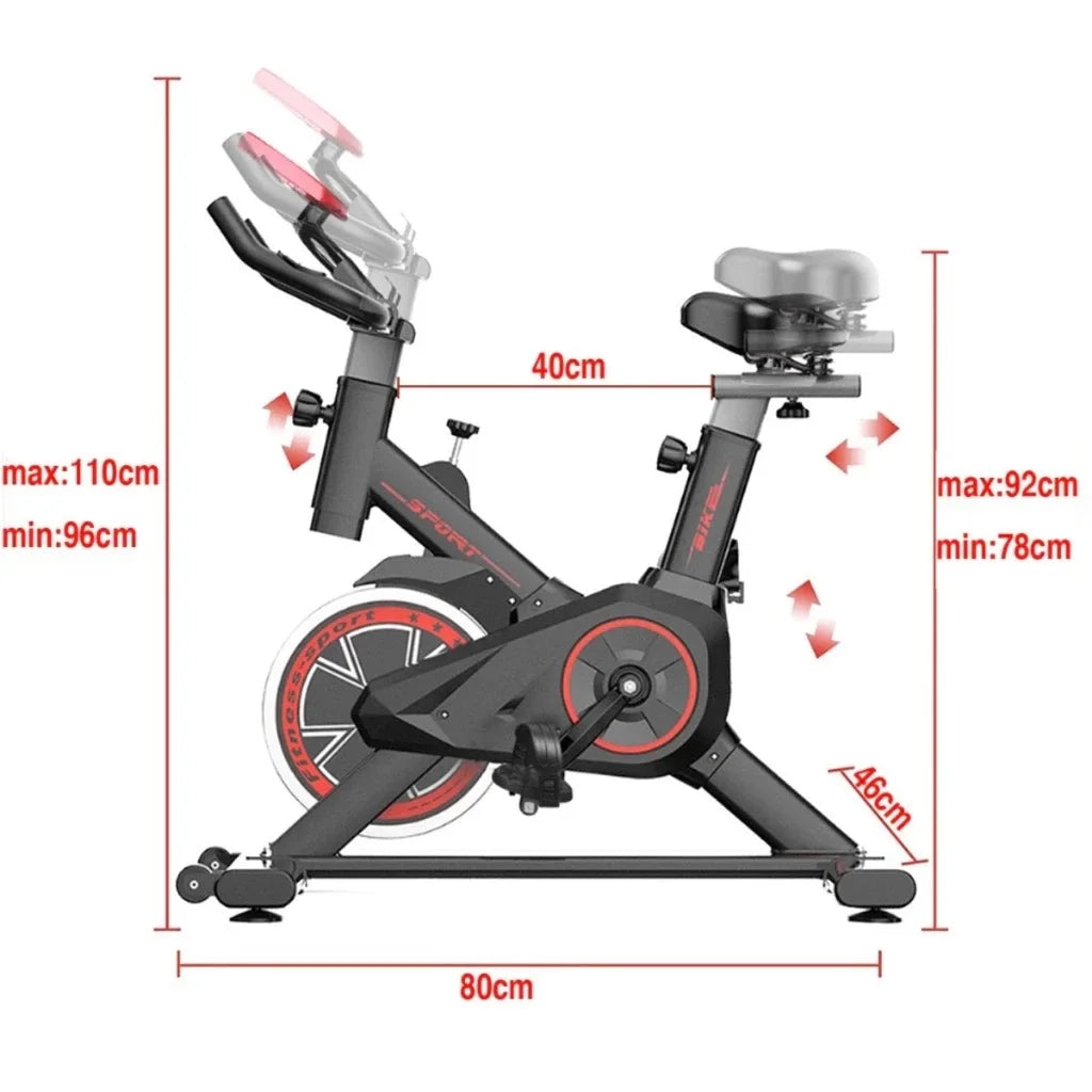 Professional Spinning Exercise Bike – Ergometric Indoor Fitness Bicycle with Adjustable Resistance & LCD Monitor (265 lbs Capacity)