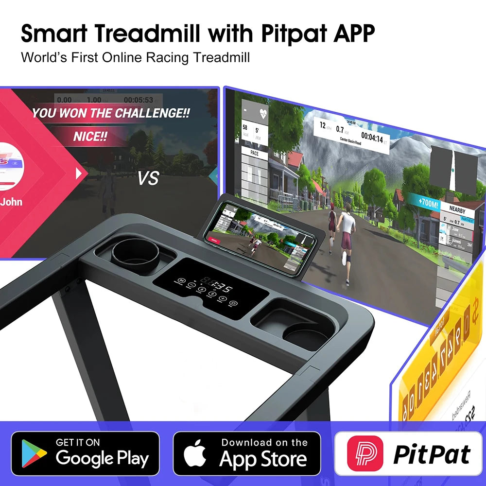3.0HP Foldable Electric Treadmill with APP Monitoring, Remote Control & 7.5MPH Speed – 300 lbs Capacity