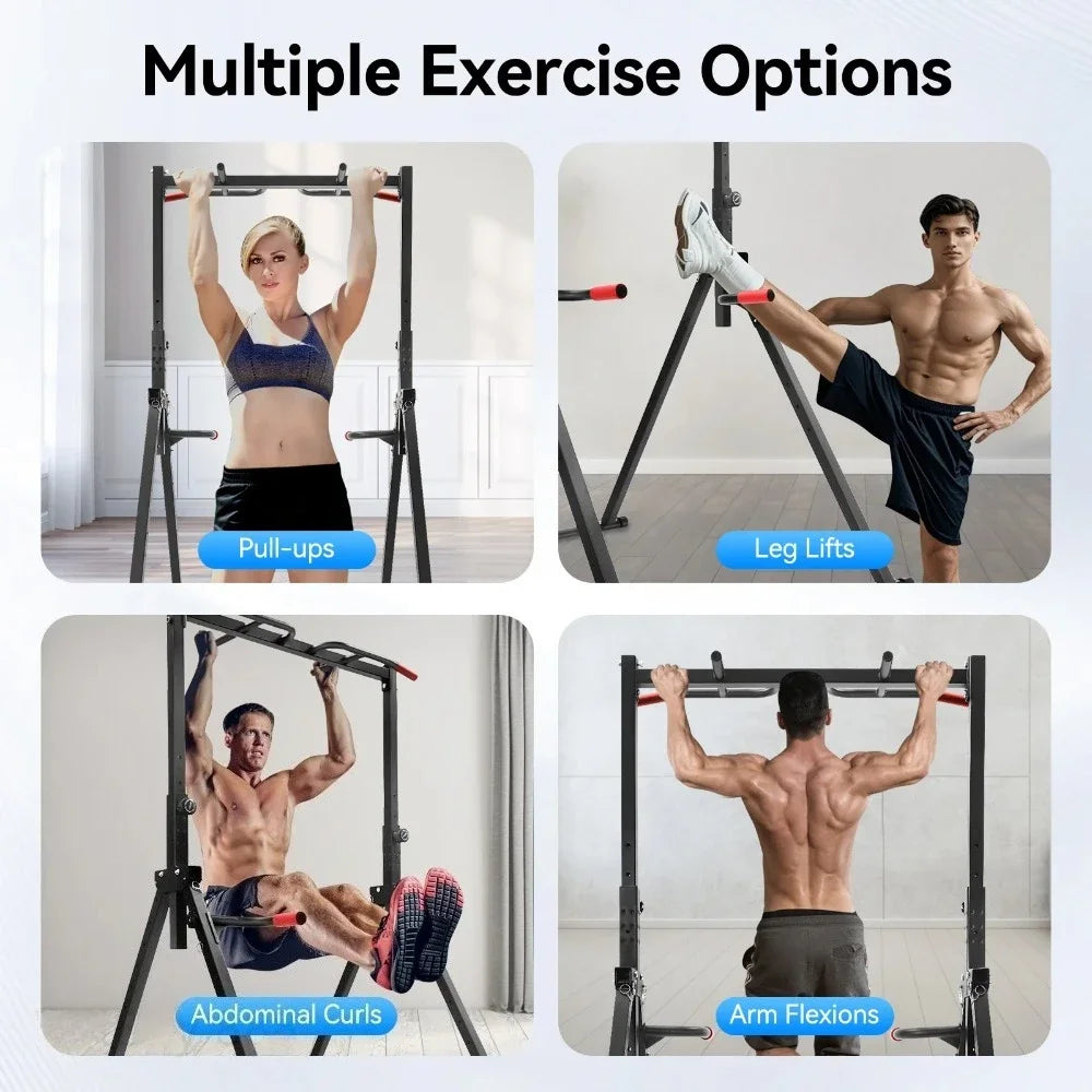 Strength Training Foldable Triangular Pull-Up Bar Station – Multifunctional Freestanding Traction Bar with 441 lbs Capacity