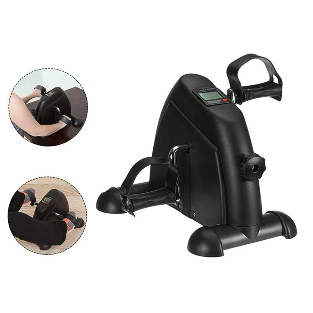 Mini Exercise Bike – Under Desk Pedal Exerciser for Arms & Legs, Adjustable Resistance, Foldable Compact Design