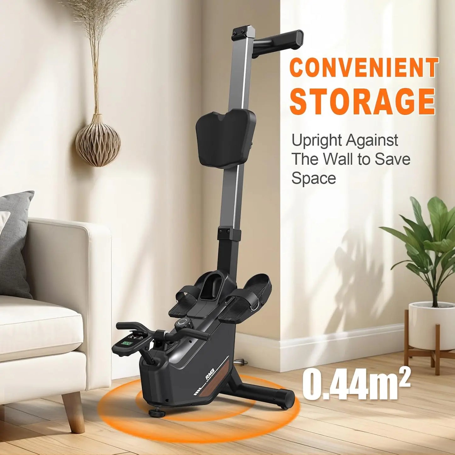 Magnetic Rowing Machine – Foldable RM3 Rower with 16 Resistance Levels, Bluetooth, and 150kg Capacity