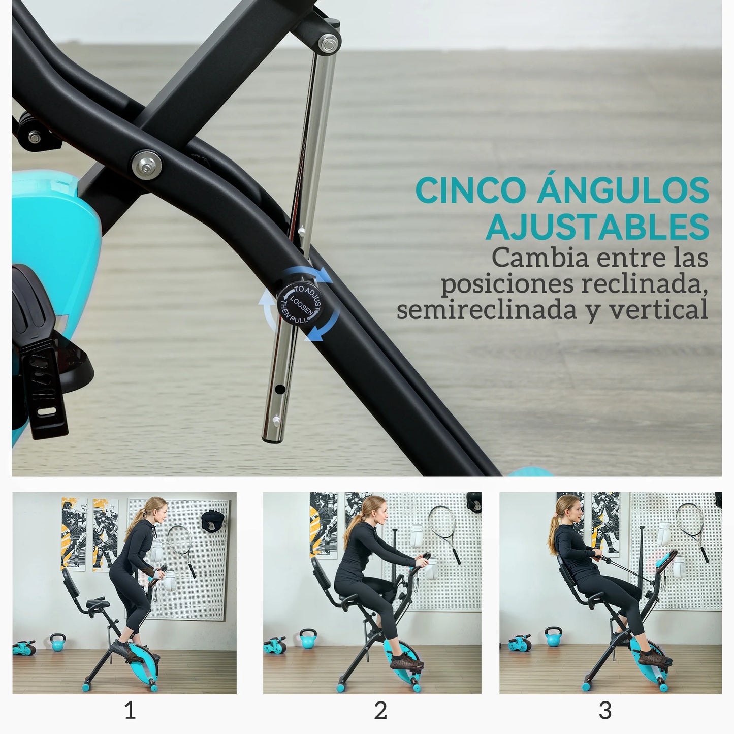Folding Exercise Bike – Sportnow Compact Magnetic Bike with 8 Resistance Levels and LCD Monitor