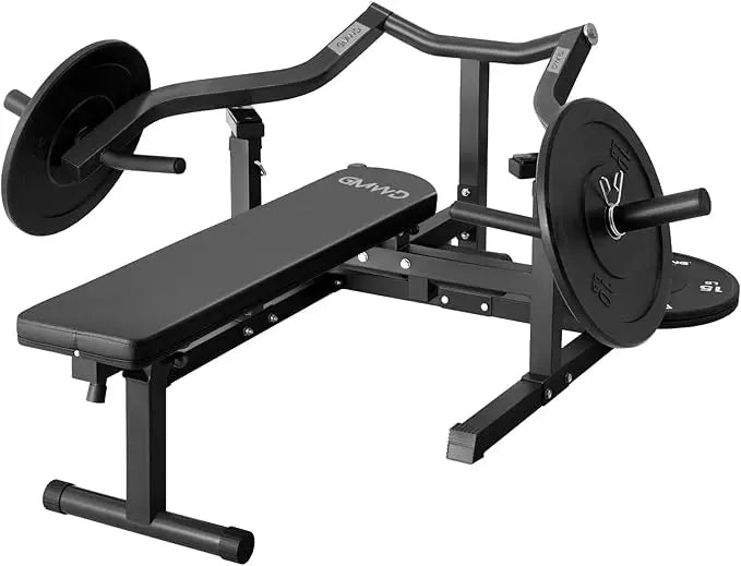 Chest Press Machine with Adjustable Bench – 450lb Capacity, Independent Arms, Space-Saving Design