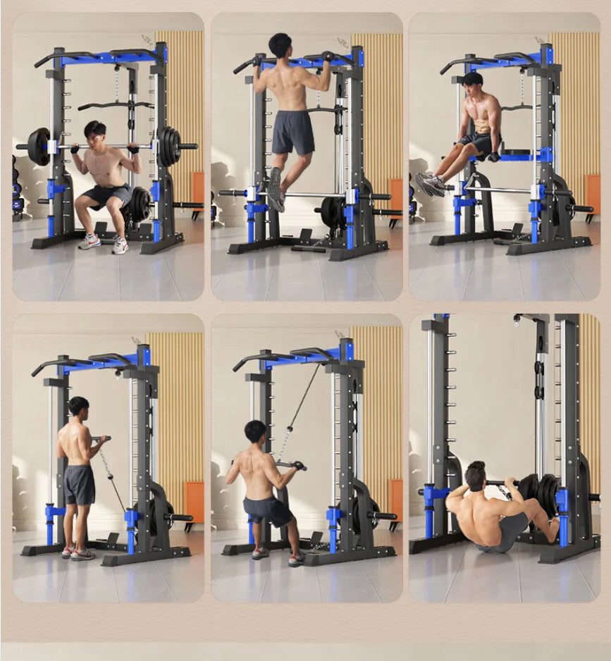 Smith Machine with Squat Rack – Multi-Functional Home Gym Power Station, 660 lbs Capacity