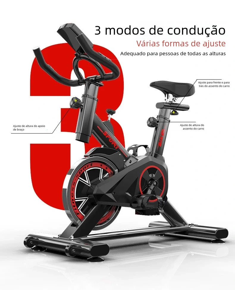 Professional Spinning Exercise Bike – Ergometric Indoor Fitness Bicycle with Adjustable Resistance & LCD Monitor (265 lbs Capacity)