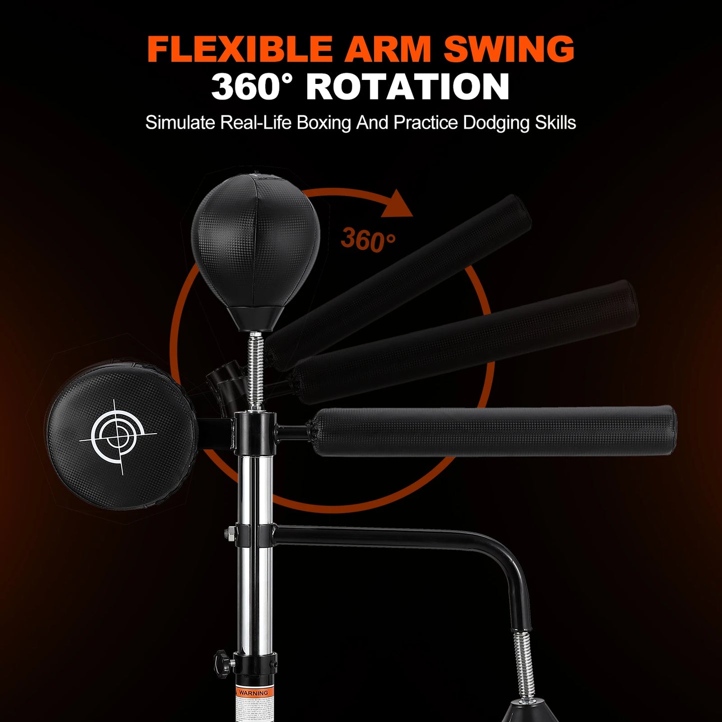 5-in-1 Punching Bag with Stand – Freestanding Boxing Trainer with Speed Balls, Reflex Bar, Target Pad, and Adjustable Height