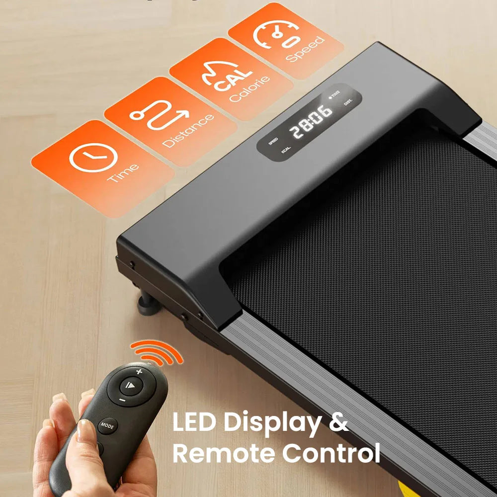 Walking Pad Treadmill – Compact Under-Desk Treadmill with 9% Incline, LED Display & Remote Control