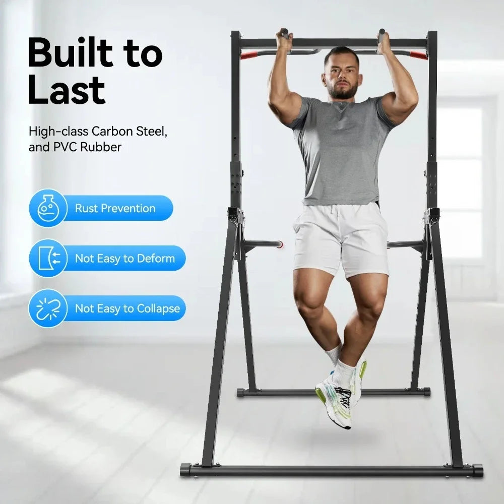 Strength Training Foldable Triangular Pull-Up Bar Station – Multifunctional Freestanding Traction Bar with 441 lbs Capacity