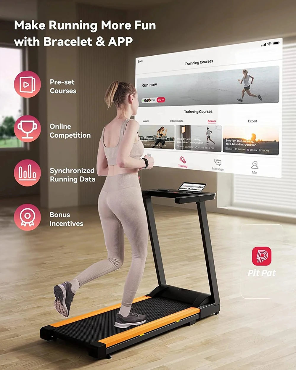 3.0HP Foldable Electric Treadmill with APP Monitoring, Remote Control & 7.5MPH Speed – 300 lbs Capacity