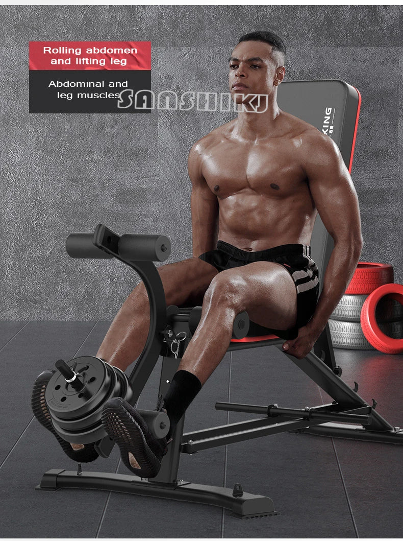 Multi-Function Weightlifting Bench – Adjustable Fitness Bench for Dumbbell Training, Roman Chair, and Core Workouts