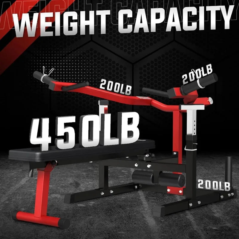 Chest Press Machine with Adjustable Bench – 450lb Capacity, Independent Arms, Space-Saving Design