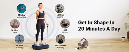 Vibration Plate Exercise Machine – Lymphatic Drainage, Pain Relief & Fat Burning Platform with Remote Control