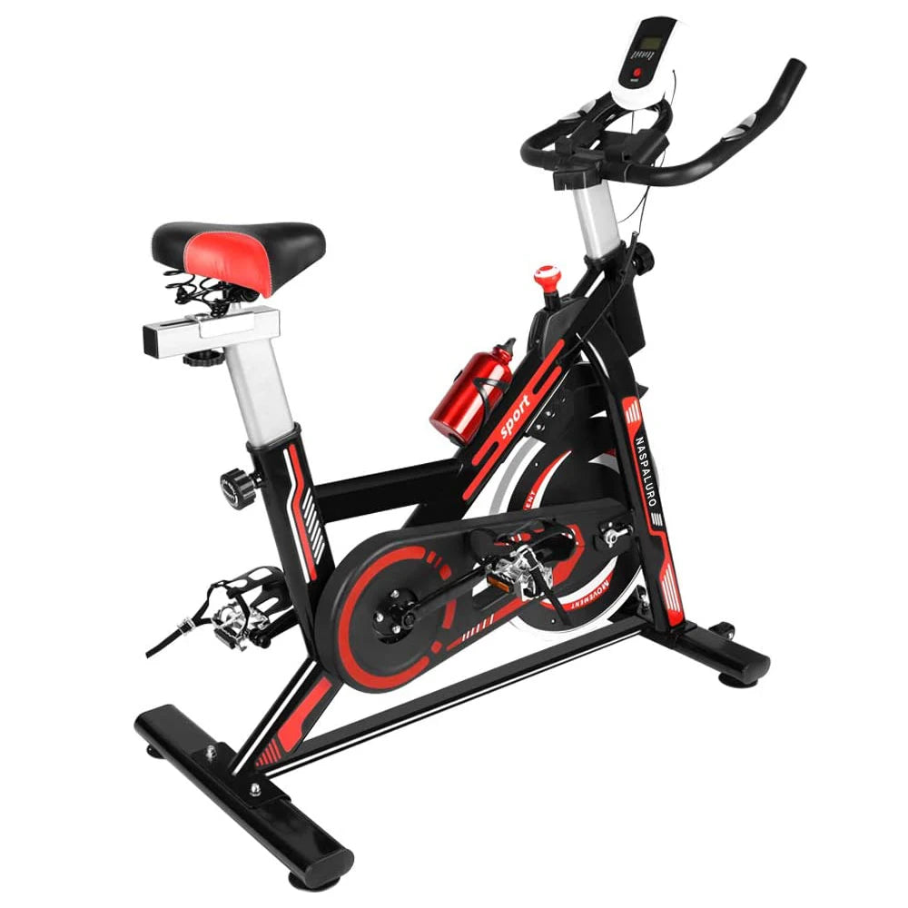 Stationary Exercise Bike – Adjustable Resistance Ergometer with LCD Display, Pulse Sensors, and 150kg Capacity