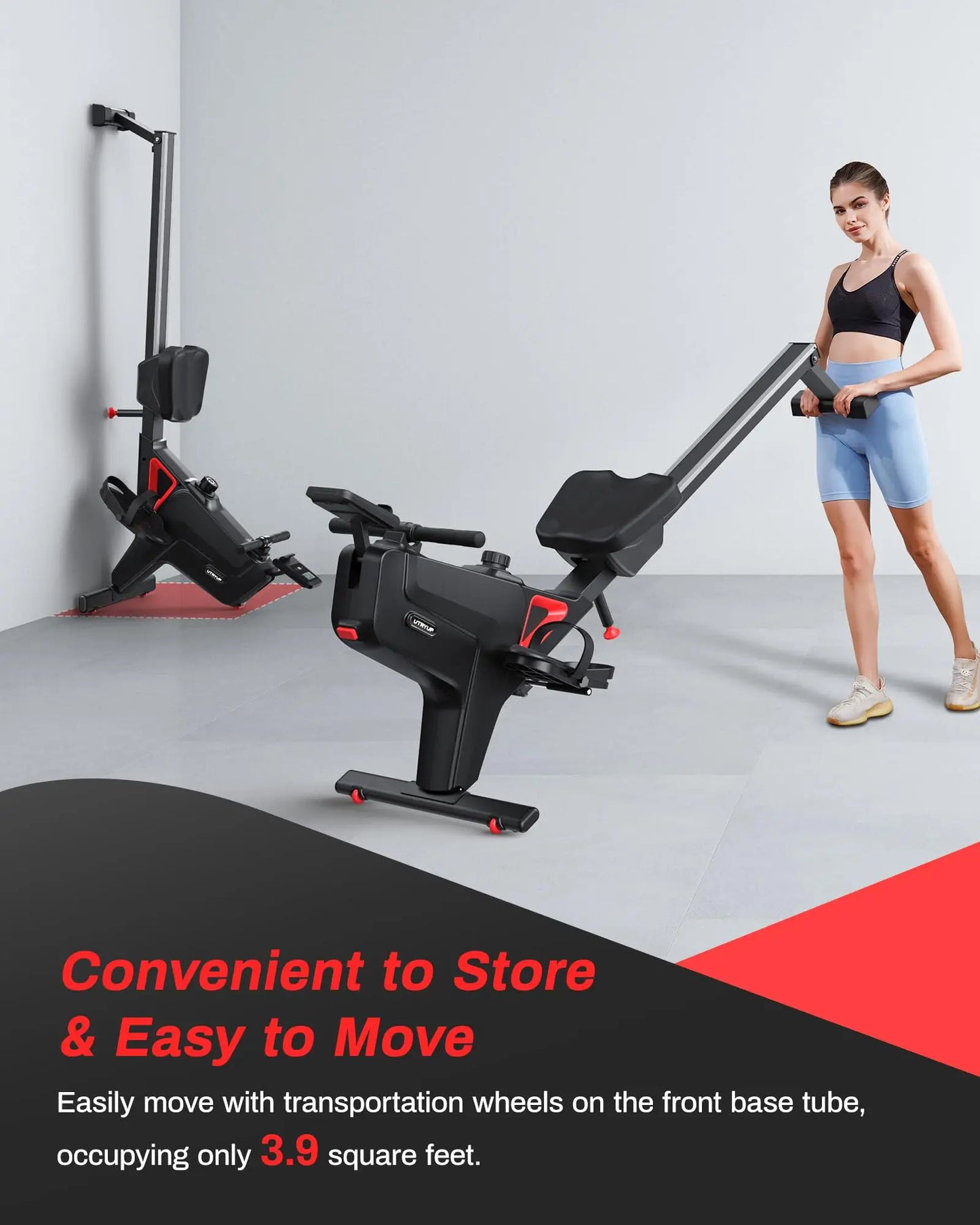Magnetic Rowing Machine – UTRYUP R05/R10 with 16 Resistance Levels, Bluetooth App, and Quiet Foldable Design