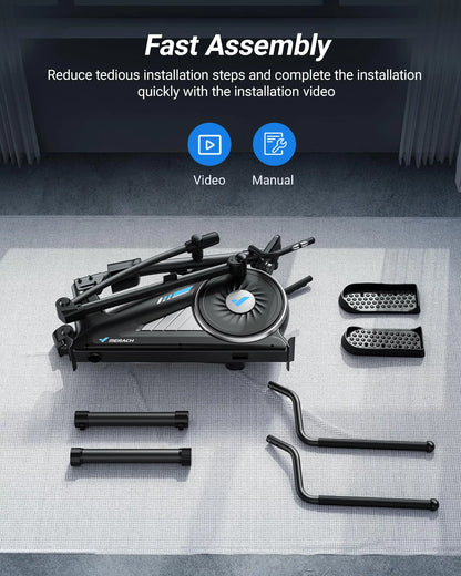 Elliptical Machine – Hyper-Quiet Magnetic Drive with 16 Resistance Levels and App Integration for Home Workouts