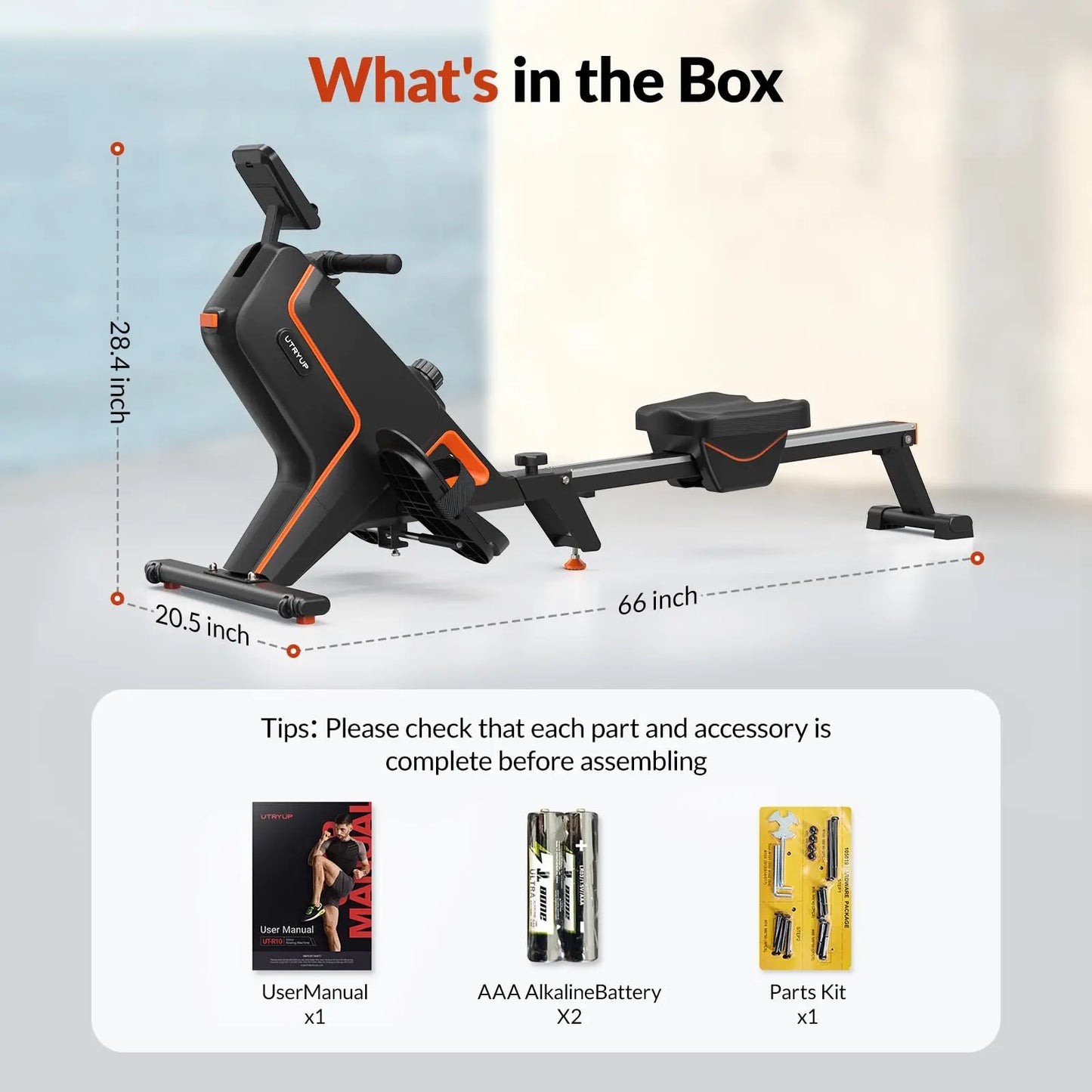 Magnetic Rowing Machine – UTRYUP R05/R10 with 16 Resistance Levels, Bluetooth App, and Quiet Foldable Design