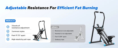 Stair Stepper Machine – Compact Folding Vertical Climber with Extended Step Range, Adjustable Resistance, and LCD Display
