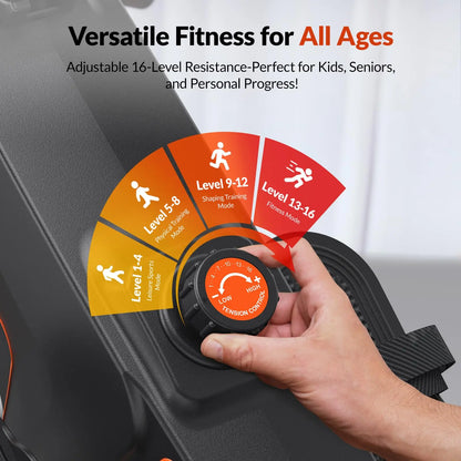 Magnetic Rowing Machine – UTRYUP R05/R10 with 16 Resistance Levels, Bluetooth App, and Quiet Foldable Design
