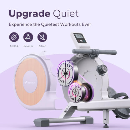 Magnetic Rowing Machine – 16-Level Quiet Resistance with Dual Slide Rail, App Integration, and 350lb Capacity