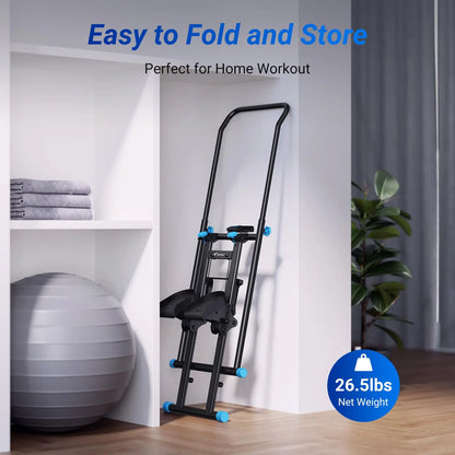 Vertical Stair Stepper Machine – Compact Folding Climber with Adjustable Handlebars for Full-Body Cardio and Strength Training