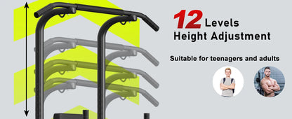 Power Tower Dip Station – Multi-Function Pull Up Bar, Push Up & Ab Workout Station for Home Strength Training