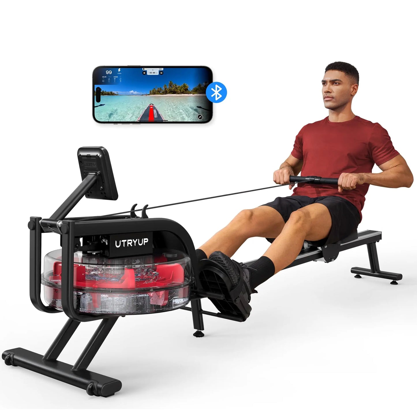 Magnetic Rowing Machine – UTRYUP R05/R10 with 16 Resistance Levels, Bluetooth App, and Quiet Foldable Design