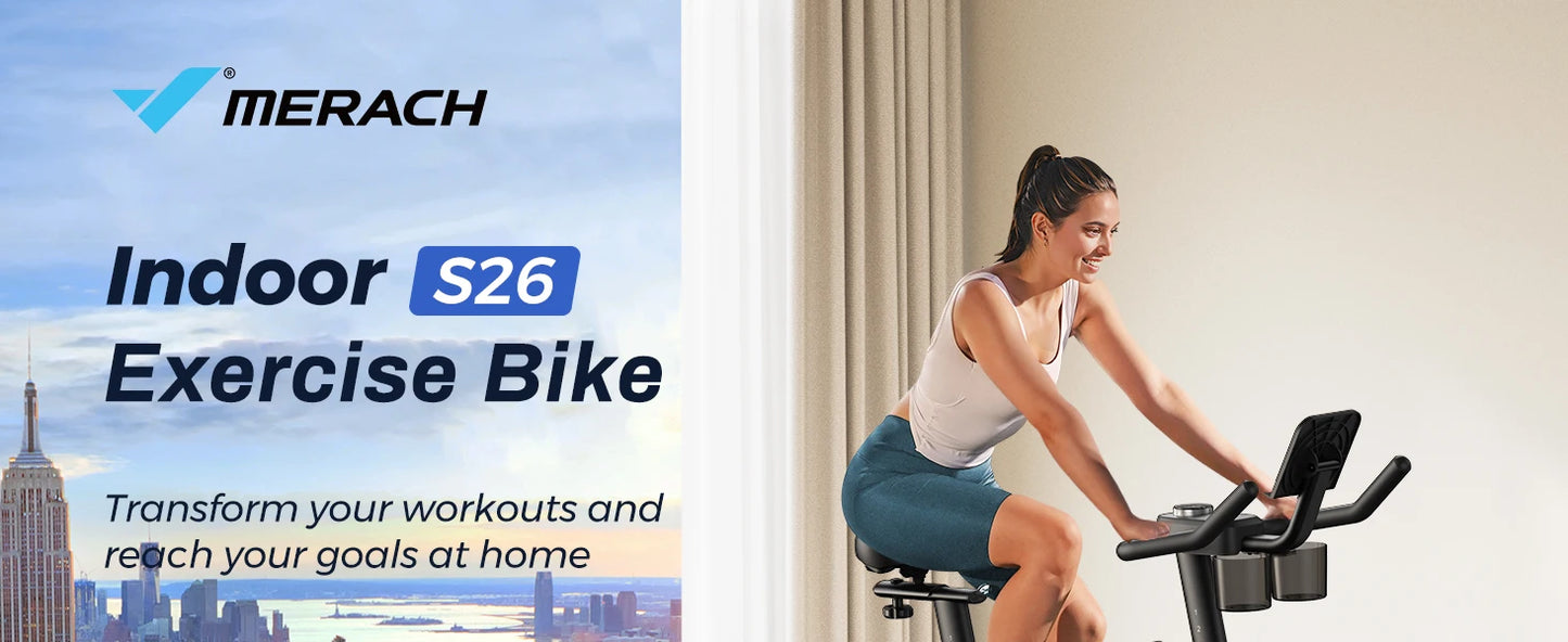Stationary Exercise Bike – Quiet Indoor Cycling Bike with Brake Pad Resistance, App Connectivity, and 300lb Capacity