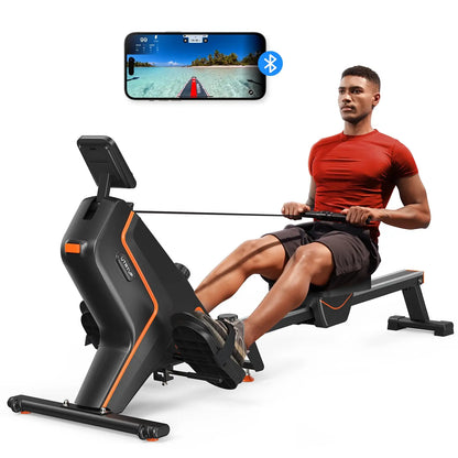 Magnetic Rowing Machine – UTRYUP R05/R10 with 16 Resistance Levels, Bluetooth App, and Quiet Foldable Design
