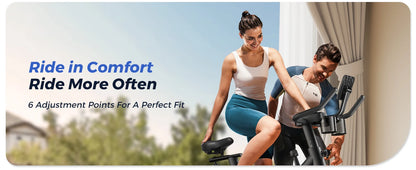 Stationary Exercise Bike – Quiet Indoor Cycling Bike with Brake Pad Resistance, App Connectivity, and 300lb Capacity