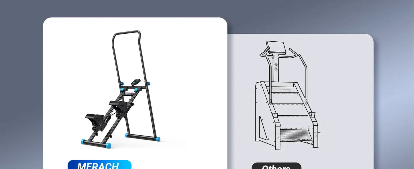 Vertical Stair Stepper Machine – Compact Folding Climber with Adjustable Handlebars for Full-Body Cardio and Strength Training