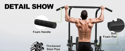 Power Tower Dip Station – Multi-Function Pull Up Bar, Push Up & Ab Workout Station for Home Strength Training