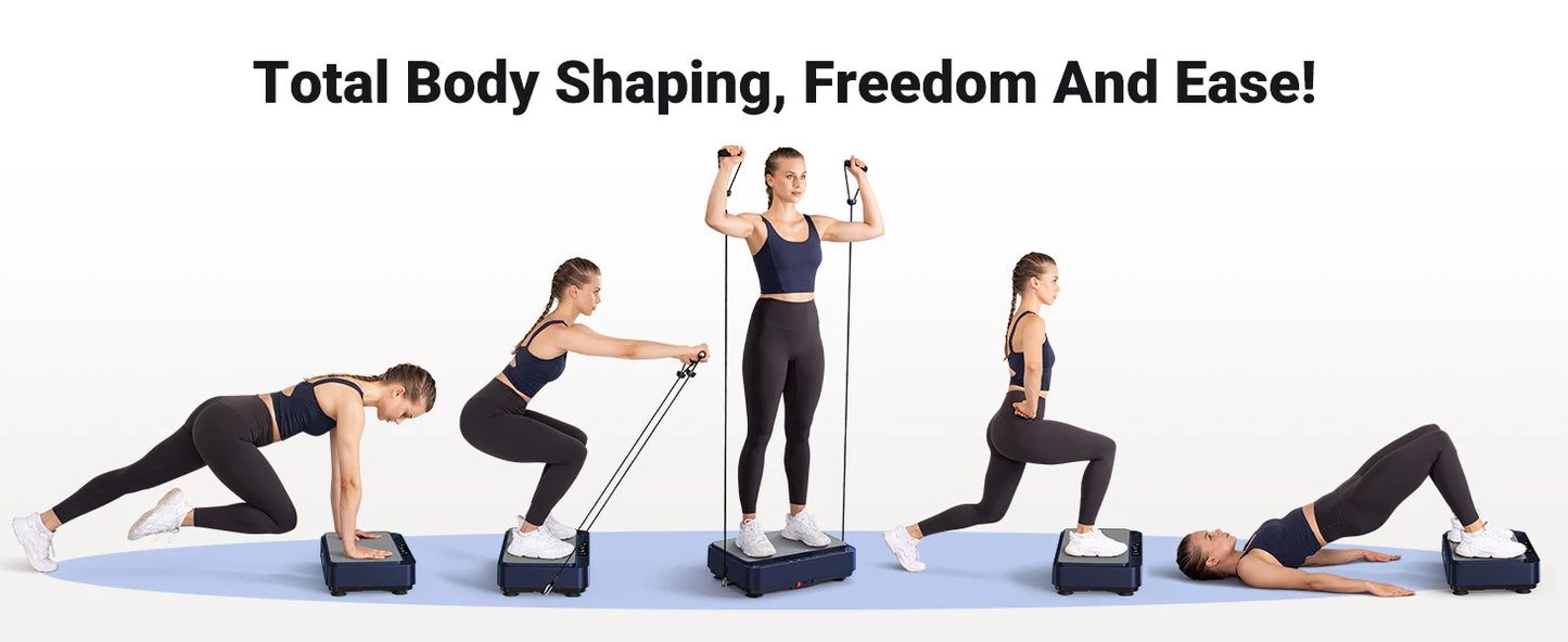Vibration Plate Exercise Machine – Lymphatic Drainage, Pain Relief & Fat Burning Platform with Remote Control