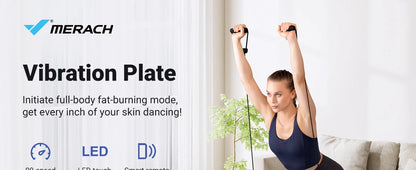 Vibration Plate Exercise Machine – Lymphatic Drainage, Pain Relief & Fat Burning Platform with Remote Control