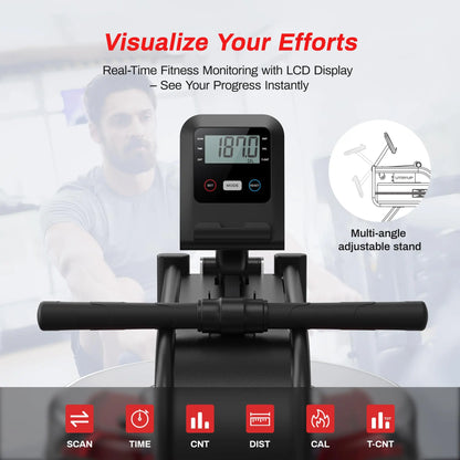 Magnetic Rowing Machine – UTRYUP R05/R10 with 16 Resistance Levels, Bluetooth App, and Quiet Foldable Design