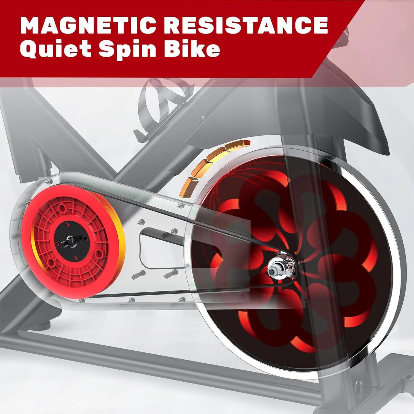 Indoor Spinning Bike – Quiet Magnetic Resistance with LCD Monitor & 6kg Flywheel, 330 lbs Capacity