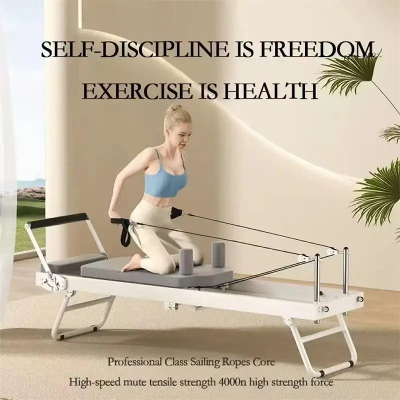Pilates Core Bed – Stainless Steel Folding Exercise Bed for Home Yoga, Stretching, and Core Training
