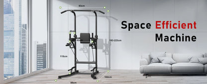 Power Tower Dip Station – Multi-Function Pull Up Bar, Push Up & Ab Workout Station for Home Strength Training