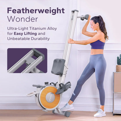Magnetic Rowing Machine – 16-Level Quiet Resistance with Dual Slide Rail, App Integration, and 350lb Capacity
