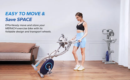 4-in-1 Foldable Exercise Bike – Upright & Recumbent Modes with 16 Resistance Levels, LCD Monitor, and Pulse Sensors
