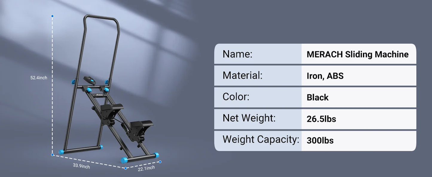 Vertical Stair Stepper Machine – Compact Folding Climber with Adjustable Handlebars for Full-Body Cardio and Strength Training