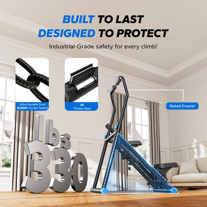 Stair Stepper Machine – Compact Folding Vertical Climber with Extended Step Range, Adjustable Resistance, and LCD Display