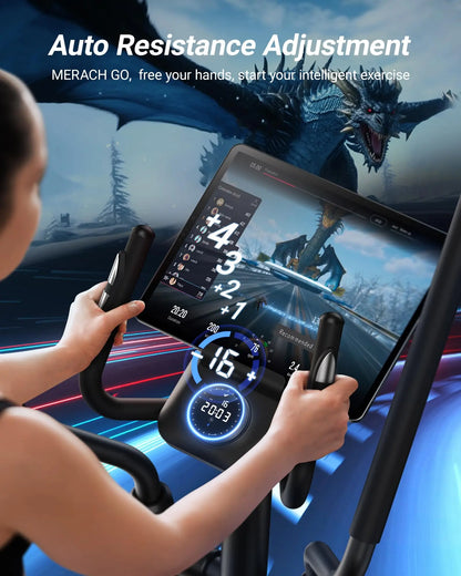 Elliptical Machine – Hyper-Quiet Magnetic Drive with 16 Resistance Levels and App Integration for Home Workouts
