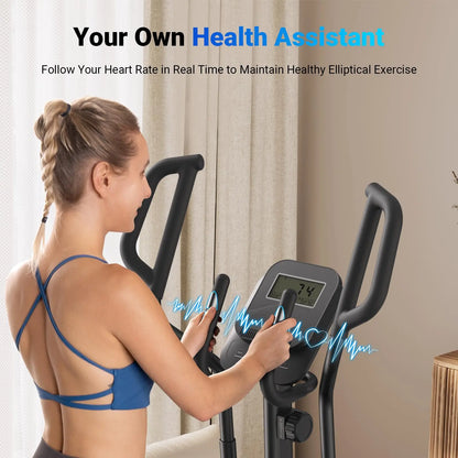 Elliptical Exercise Machine – 18.5" Stride, Quiet Magnetic Drive, 8 Resistance Levels