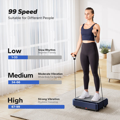 Vibration Plate Exercise Machine – Lymphatic Drainage, Pain Relief & Fat Burning Platform with Remote Control