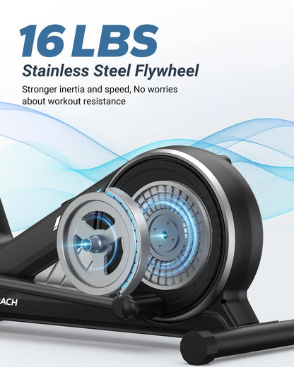 Elliptical Machine – Hyper-Quiet Magnetic Drive with 16 Resistance Levels and App Integration for Home Workouts