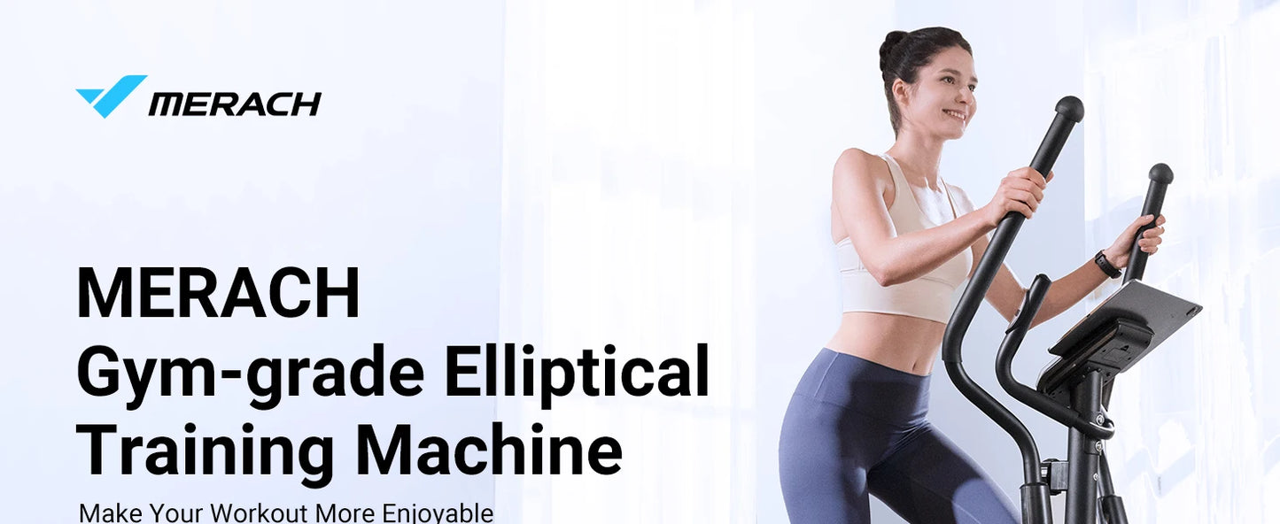 Elliptical Machine – Hyper-Quiet Magnetic Drive with 16 Resistance Levels and App Integration for Home Workouts