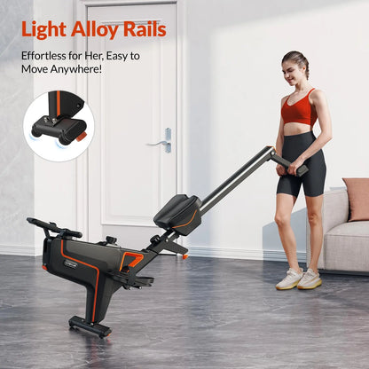 Magnetic Rowing Machine – UTRYUP R05/R10 with 16 Resistance Levels, Bluetooth App, and Quiet Foldable Design